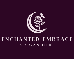 Enchanted Rose Butterfly logo design