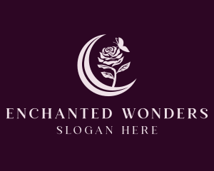 Enchanted Rose Butterfly logo design