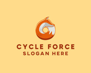 Orange Fox Donut logo design