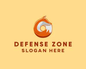 Orange Fox Donut logo design