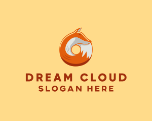 Orange Fox Donut logo design