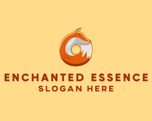 Orange Fox Donut logo design