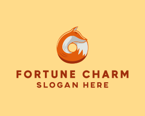 Orange Fox Donut logo design