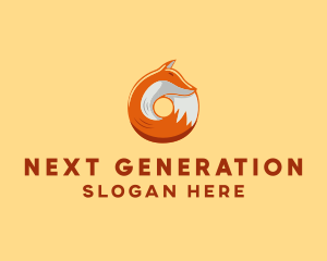 Orange Fox Donut logo design