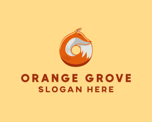 Orange Fox Donut logo