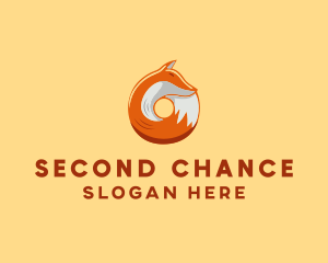 Orange Fox Donut logo design