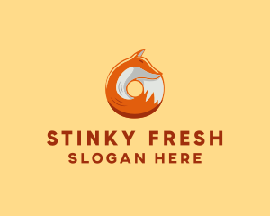 Orange Fox Donut logo design