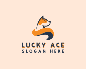 Cute Akita Dog logo design