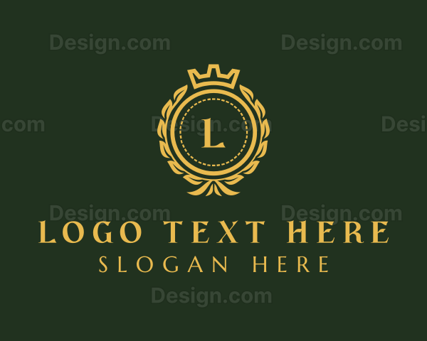 Royalty Crown Wreath Logo