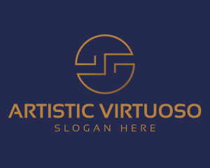 Miminalist Abstract Circle logo design