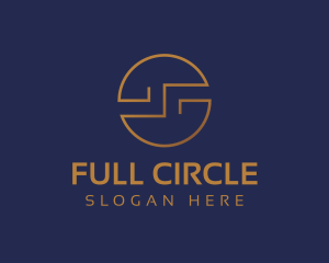 Miminalist Abstract Circle logo design