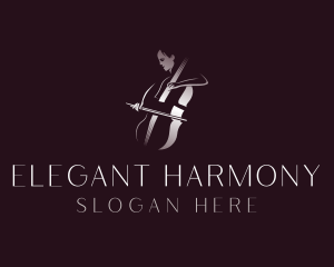 Classical Cello Musician logo