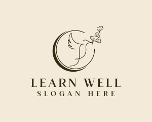 Wellness Bird Leaf logo design