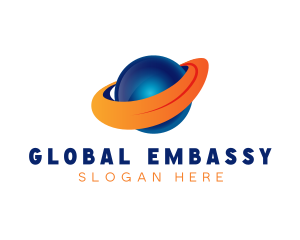 Planet Global Globe logo design