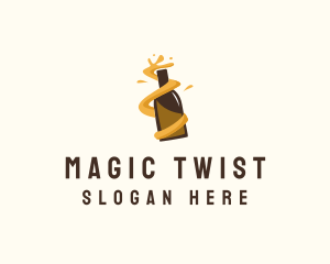 Beer Bottle Twist Tavern logo design