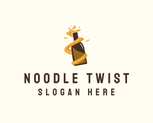 Beer Bottle Twist Tavern logo design