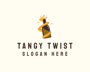 Beer Bottle Twist Tavern logo design