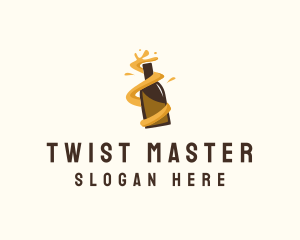 Beer Bottle Twist Tavern logo design