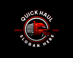 Trailer Truck Delivery logo design