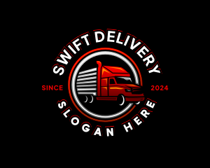 Trailer Truck Delivery logo design