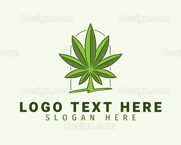 Natural Cannabis Leaf Logo