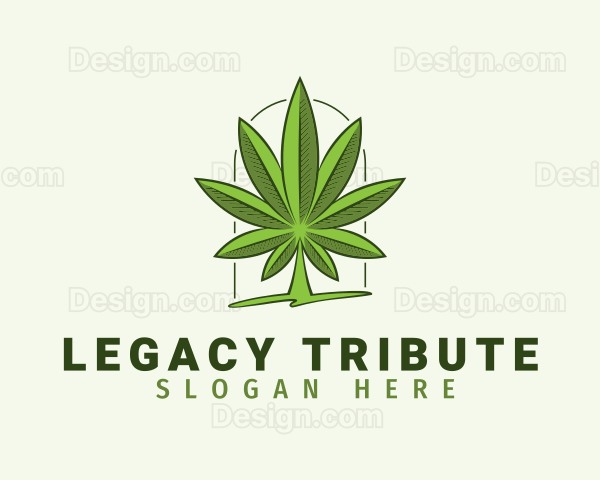 Natural Cannabis Leaf Logo