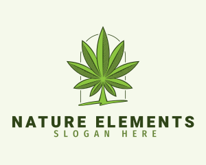 Natural Cannabis Leaf logo design