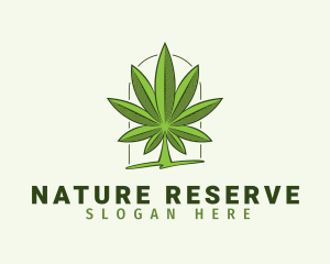 Natural Cannabis Leaf logo design