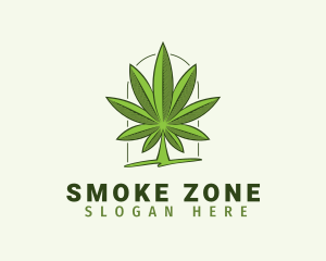 Natural Cannabis Leaf logo design