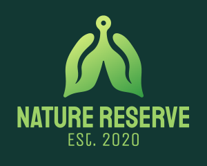 Green Natural Lungs Tech logo design