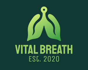 Green Natural Lungs Tech logo design