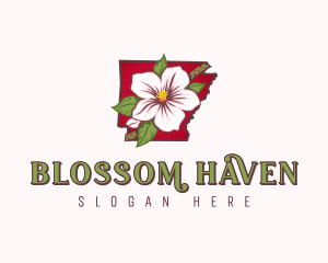 Arkansas Garden Flower logo design