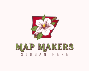 Arkansas Garden Flower logo design