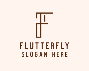 Floor Plan Letter F logo design