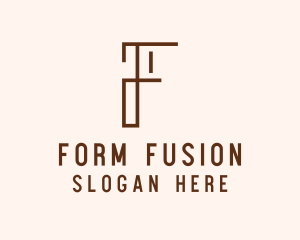 Floor Plan Letter F logo design