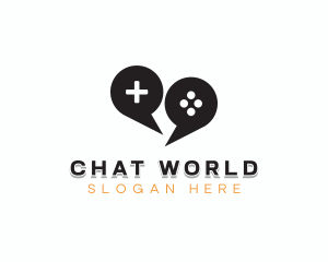 Game Controller Forum Chat logo design