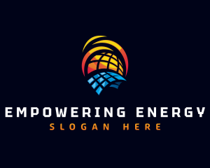 Solar Panel Electricity logo design