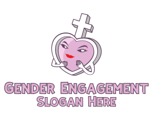 Female Symbol Heart  logo