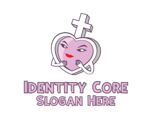 Female Symbol Heart  logo