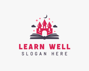 Castle Book Learning logo design