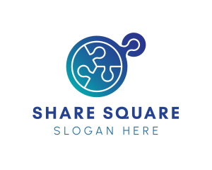 Blue Jigsaw Puzzle logo