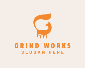 Orange Fox Letter G logo design