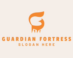 Orange Fox Letter G logo design