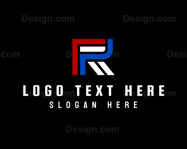 Video Game Racing Letter R Logo