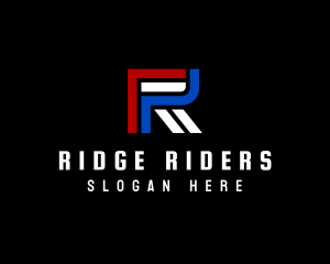 Video Game Racing Letter R logo design