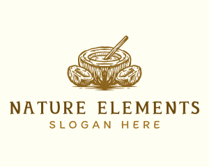 Natural Coconut Drink logo design