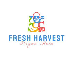 Fruit Shopping Bag logo design