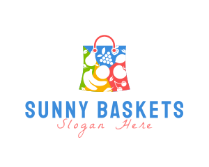 Fruit Shopping Bag logo design