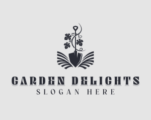 Plant Garden Shovel logo design