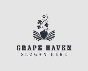 Plant Garden Shovel logo design